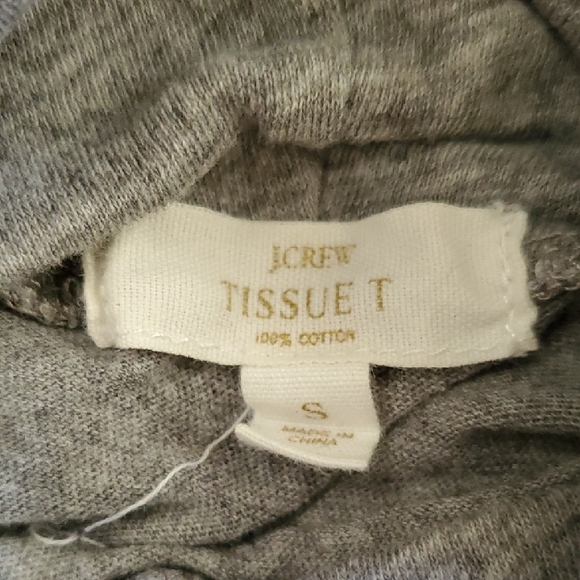 🌹J. Crew Heather Gray Cotton Turtleneck - Picture 4 of 6